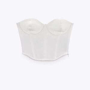 Zara White Corset Top